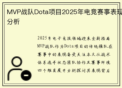 MVP战队Dota项目2025年电竞赛事表现分析